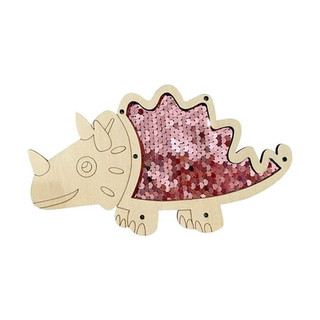 Busy Board Material Fine Motor Skills Learning Development Toys Cognitive Teaching Aids Puzzles for Preschool Daycare Nursery , Dinosaur Pink