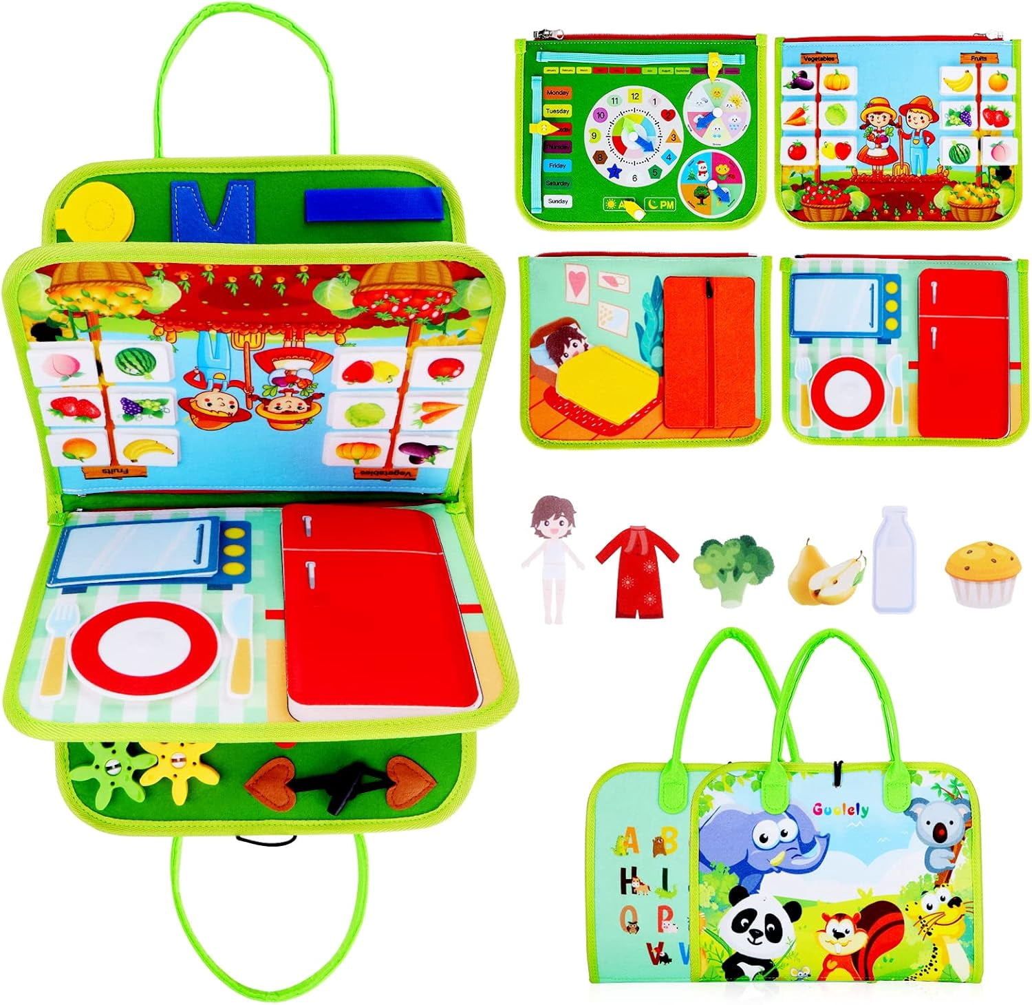 Busy Board Montessori Toy for 1 2 3 4 Year Old Toddlers - Educational ...