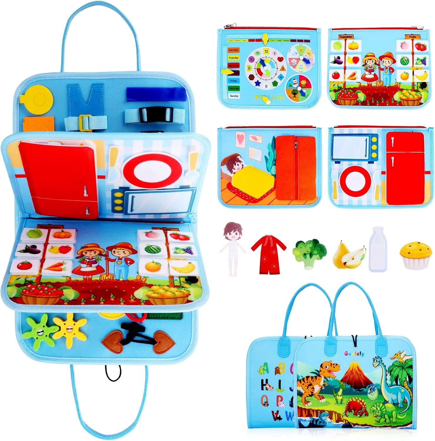 Busy Board Montessori Toy for 1 2 3 4 Year Old Toddlers - Educational ...