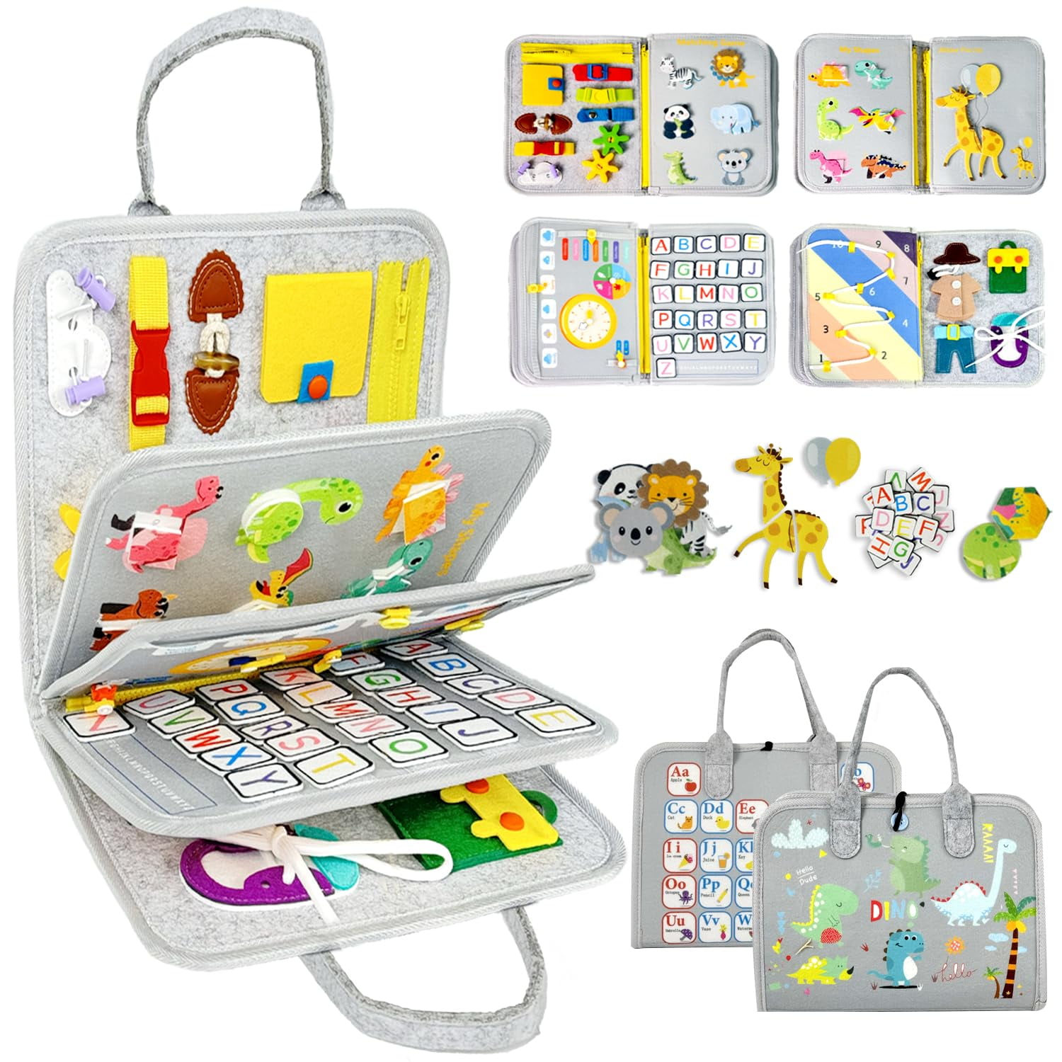 Busy Board Montessori Toy for 1 2 3 4 Years Old, Educational Activity ...