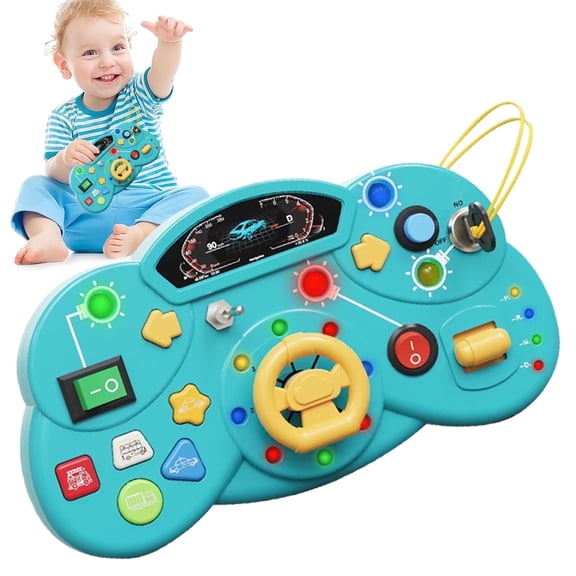 Learning Toys for Toddlers 1-3, Montessori Learning Board Toys with Music and Lights, STEM Toddler Toys for 1 2 3 Years Old Boys Girls, Birthday Gifts Toys for 1 Year Old