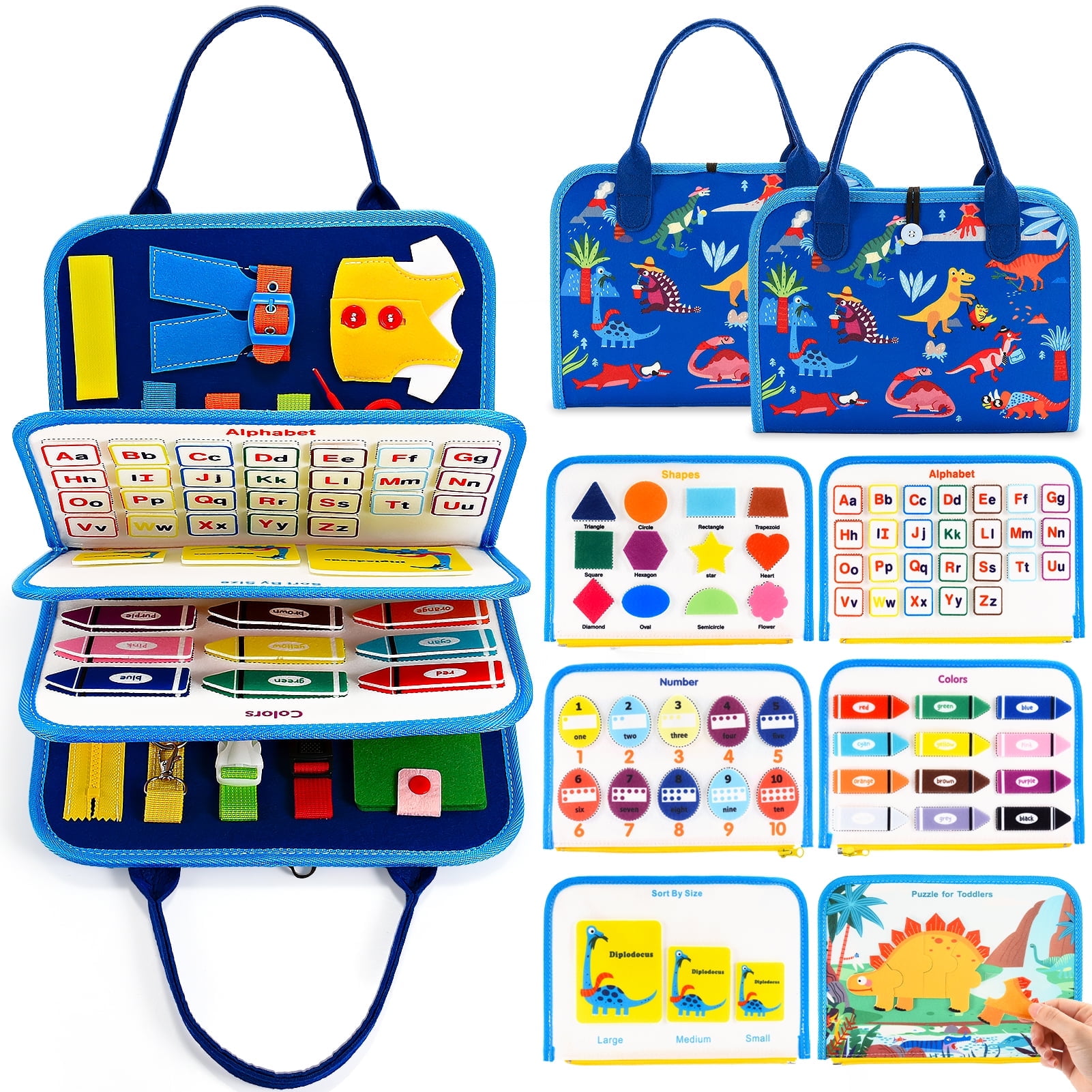 Toys for 1-3 Years Old Boys, Busy Board Learning Toys Boys Gifts Age 1 2 3  4 5 Year Old Toddlers Kids Preschool Sensory Toys for Autism 2-4 Year Old  Toddler Gifts