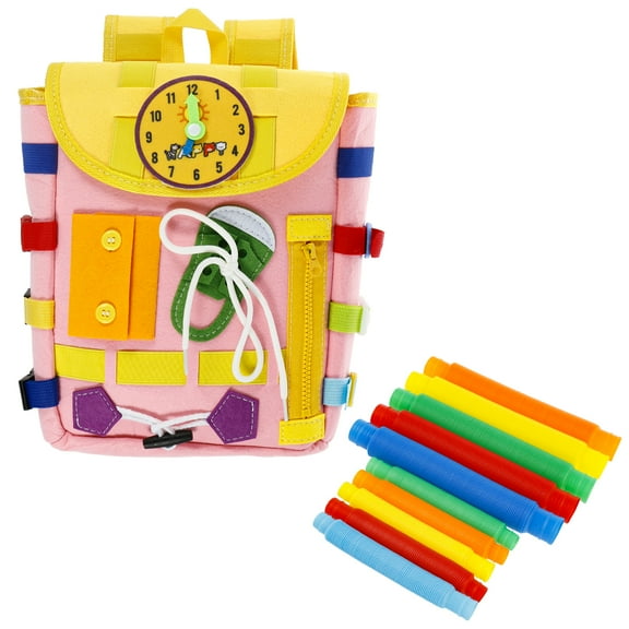 Busy Board Toddler Backpack Safe Reliable Felt Toddler Backpack Large Capacity Busy Board Toddler Backpack Lightweight Easy to Carry Felt Toddler Backpack Suitable for Schools