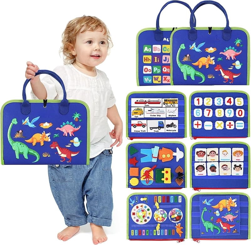 Busy Board for Toddlers Boys Girls Montessori Toys for 1 2 3 4 Year Old ...