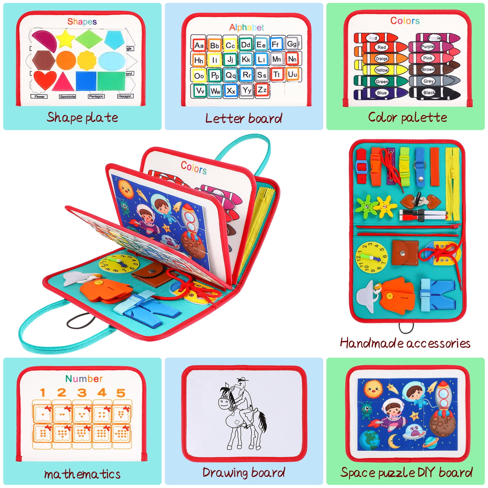 Busy Board Toys for Toddlers Sensory Toys Gifts for 1 2 3 4 Year Old ...