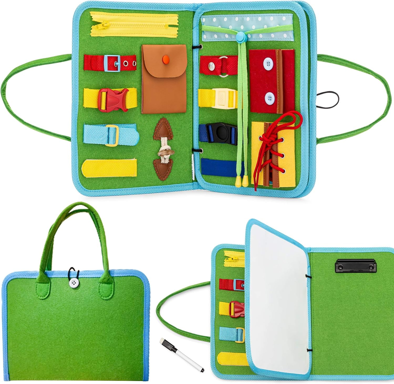 Busy Board for Toddler Montessori Sensory Toys Educational Learning Activities Board