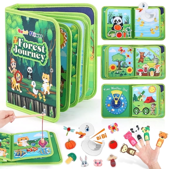Quiet Flower Busy Book Montessori Educational Learning Interactive 1 Pack Busy Board for toddlers aged 1-3 years old