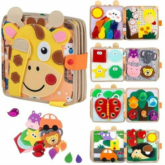 Busy Book for Toddlers 1-3,Felt Quiet Busy Book for Toddlers,Montessori Preschool Learning Activities Educational Toy for Kids Gift