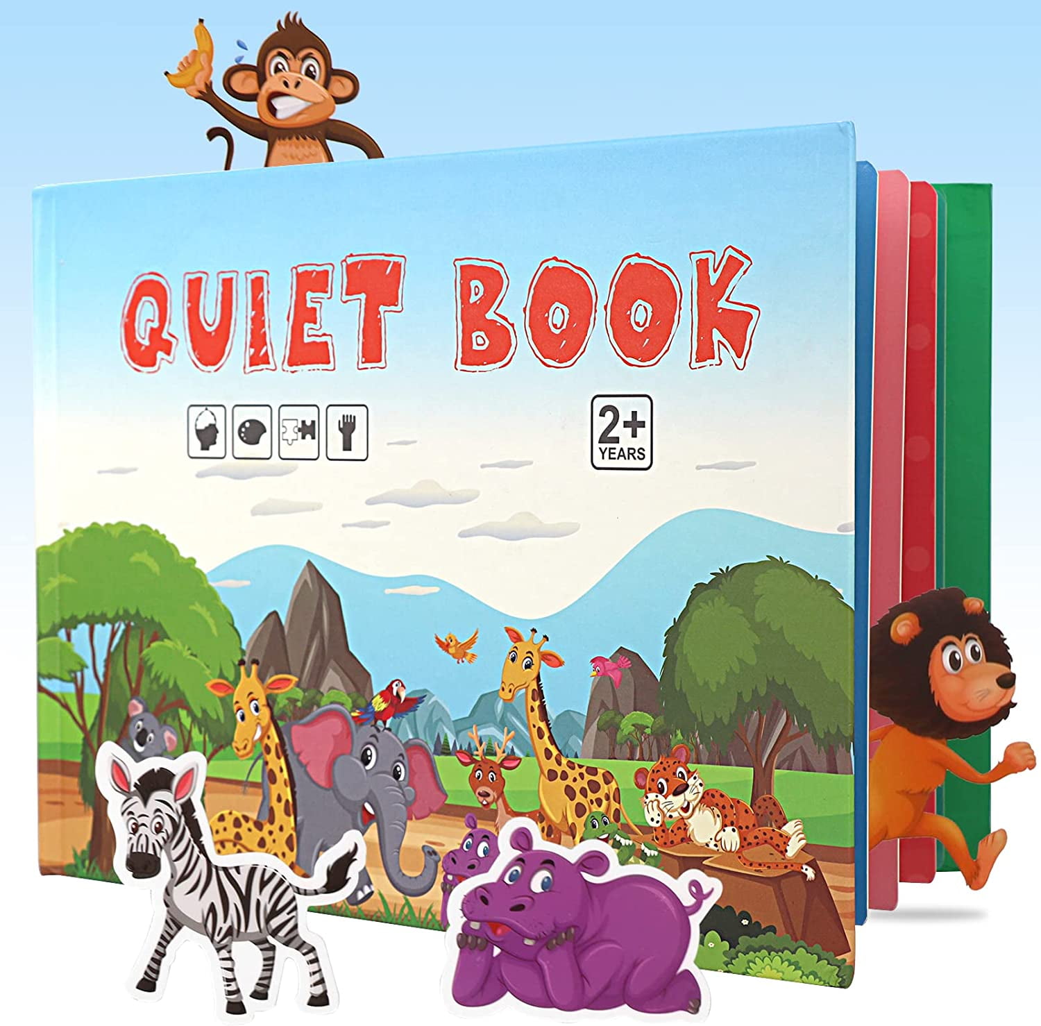 Busy Book for Toddlers, New Montessori Interactive Felt Quiet Book for ...