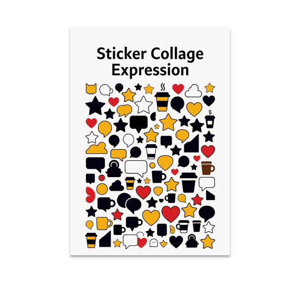 Busy Collage Wall Decor - Creative Enthusiast - 13x19 Poster Print