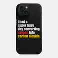 thumbnail image 1 of Busy Day Converting Oxygen Funny Science Protective Cover for iPhone 11–17 Pro Max, 1 of 2