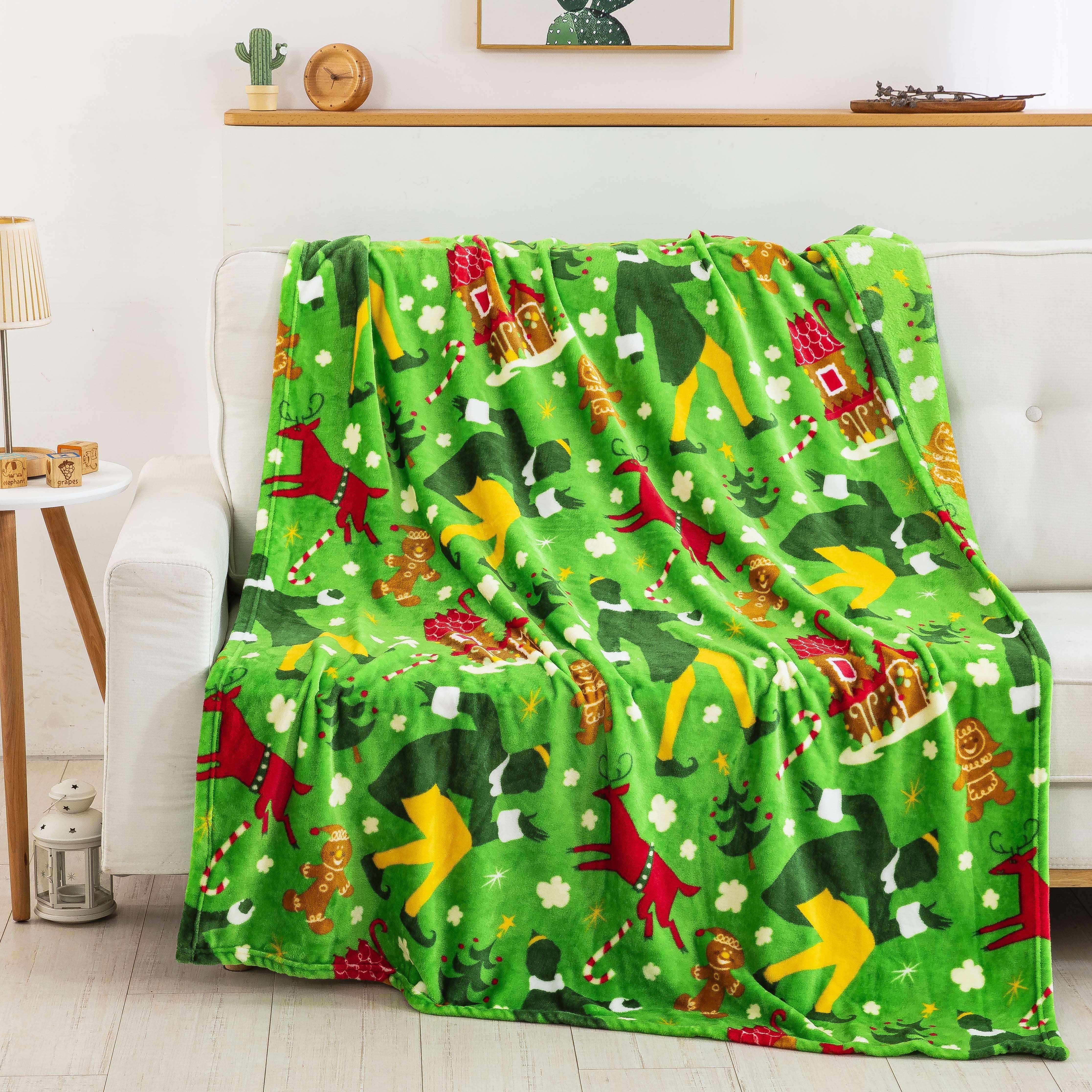 Busy Elf Warner Bros Kids Silk Touch Throw Blanket, 50 x 70 inches Green