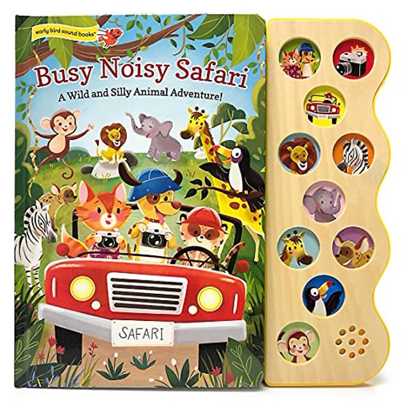 Pre-Owned 10 Button Early Bird Sound Book: Busy Noisy Safari (Board Book)