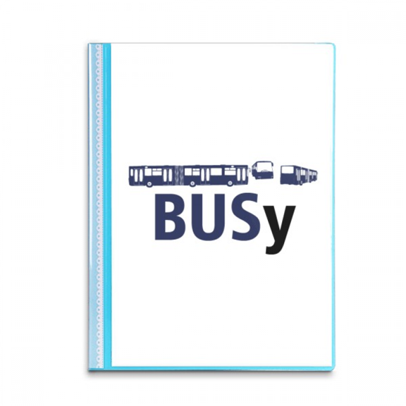 Busy Public Transport Operation Bus Book Sheet Protectors Portfolio Binder Folder