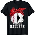thumbnail image 1 of Busy Raising Ballers Baseball Soccer T-Shirt, 1 of 4