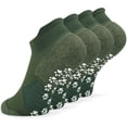 thumbnail image 1 of Busy Socks Barre Ballet Yoga Socks with Grippers for Women Men, Green, Large, 2-Pack, 1 of 8