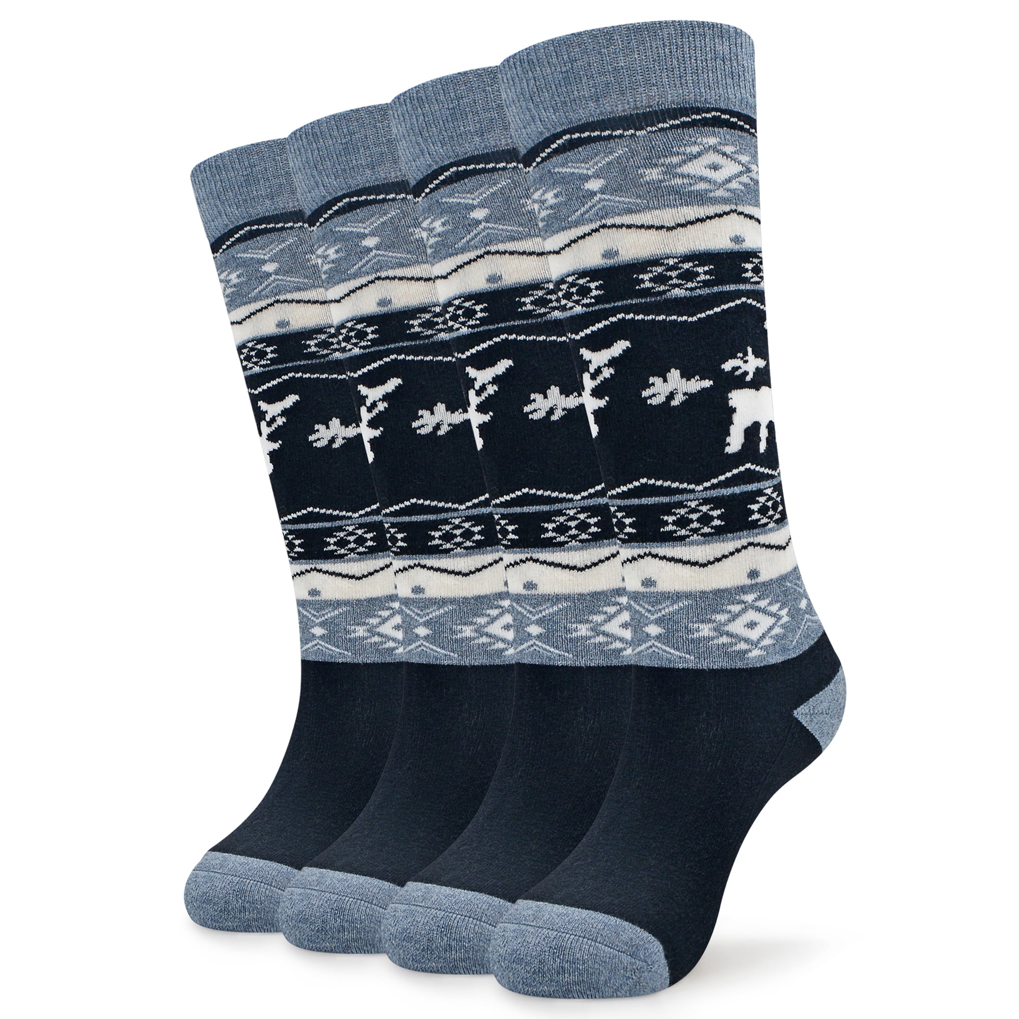 Busy Socks Boy Knee High Cushioned Merino Wool Ski Socks,Black,2 Pack