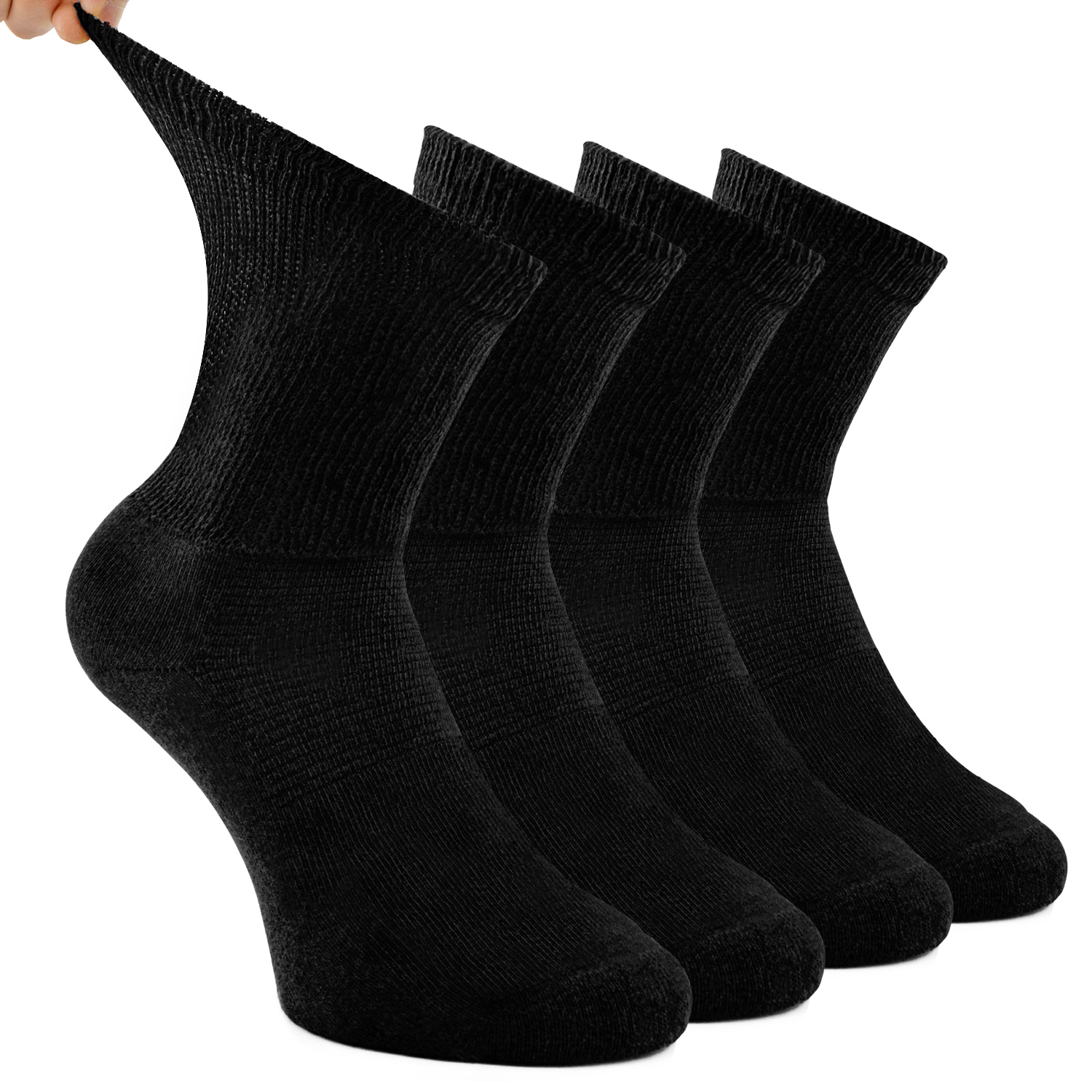 Doctor's Select Diabetic Socks for Women and Men 4 Pairs Non Binding