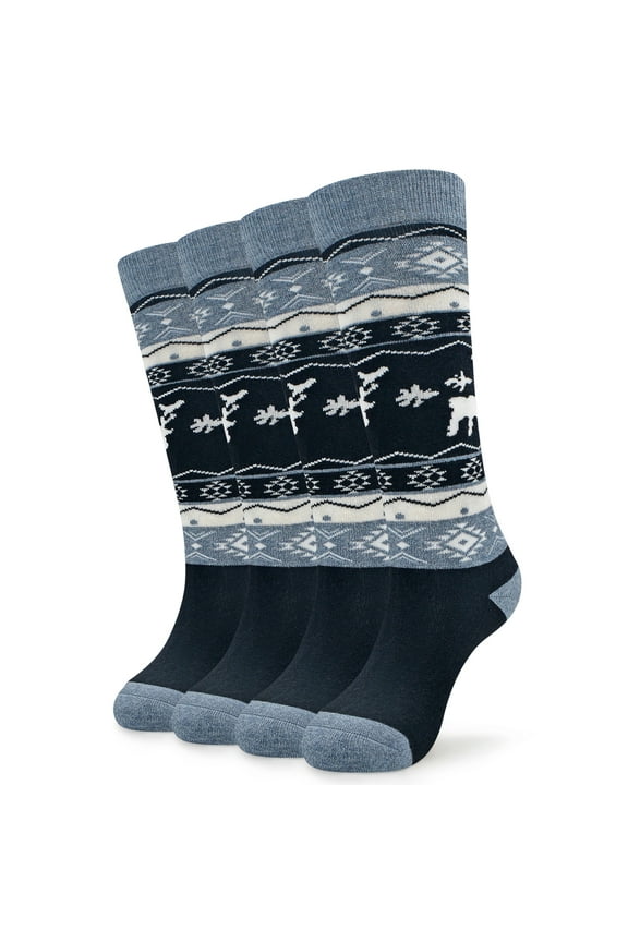 Kids Winter Warm Thick Skiing Wool Socks,Black,2 Pack,X-Small