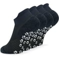 thumbnail image 1 of Busy Socks Medium Ankle Cotton Yoga Socks with Grip for Ladies, Blue Gray, 2-Pack, 1 of 8