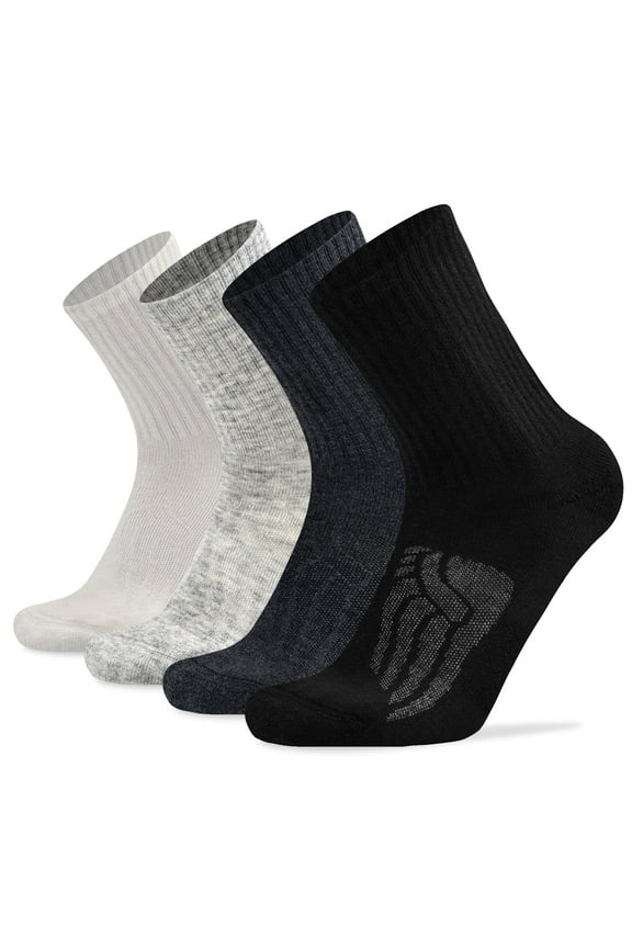 Men's Best Wool Hiking Athletic Socks,Large,4 Pack,Multicolor