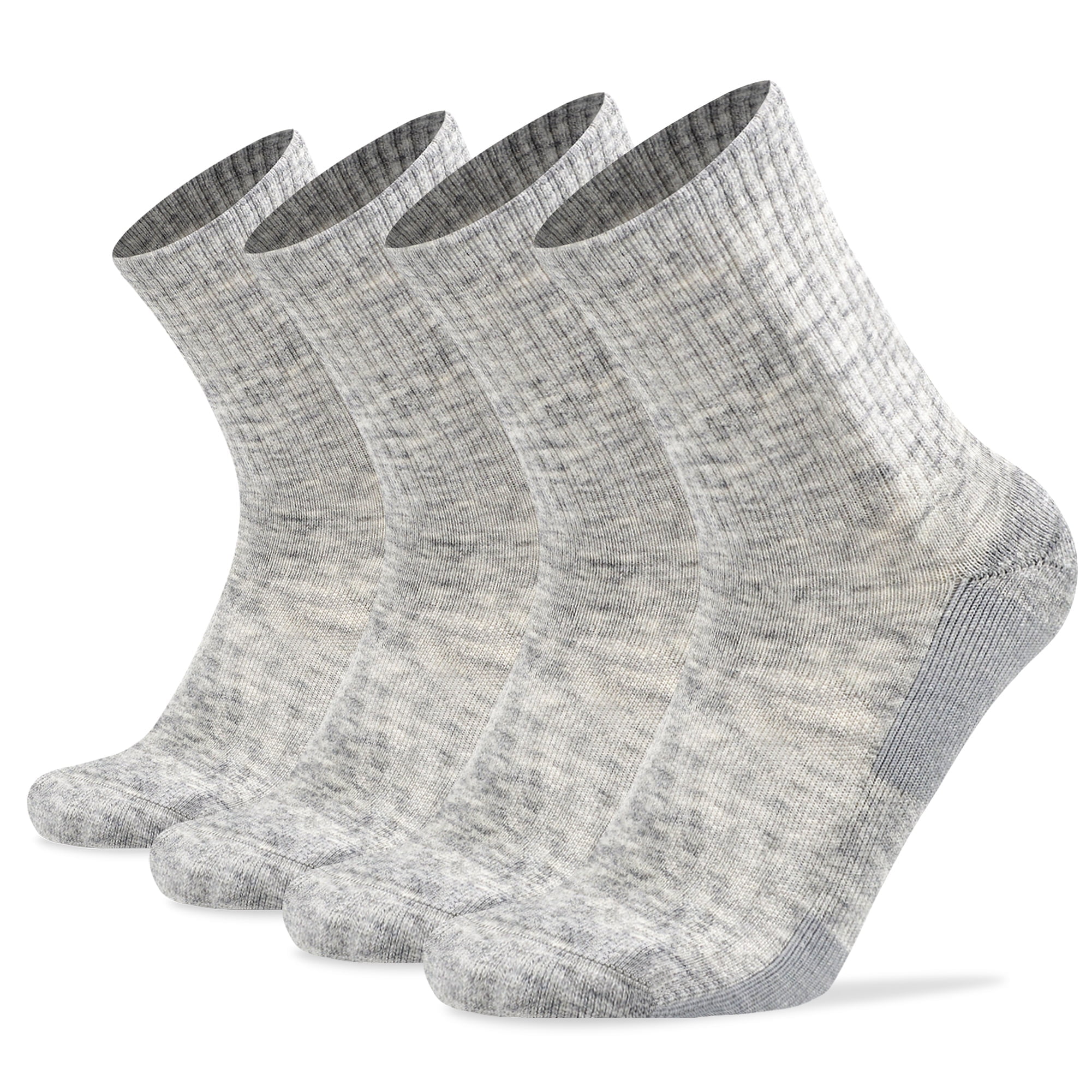 Busy Socks Men's Merino Wool Hiking Cycling Socks,Large,4 Pack,Light