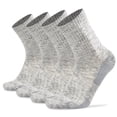 thumbnail image 1 of Busy Socks Men's Merino Wool Hiking Cycling Socks,Large,4 Pack,Light Grey, 1 of 8