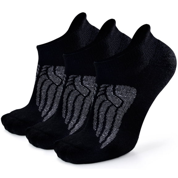 Busy Socks Men's Thin Soft Merino Wool Runing Socks,3 Pack,Large,Black