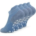 thumbnail image 1 of Busy Socks Unisex No Slip Cushioned Socks for Seniors, Light Blue, Large, 2-Pack, 1 of 8