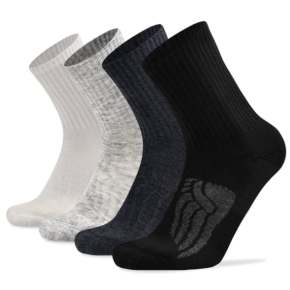 Busy Socks Women's Soft Blend Wool Workout Socks, Medium,4 Pack,Multicolor
