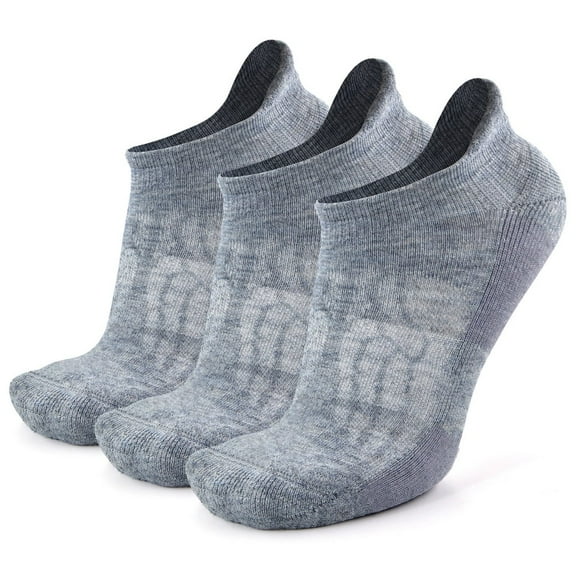 Busy Socks Women's Warm Merino Wool Hiking Socks,Light Grey,Medium,3-Pack