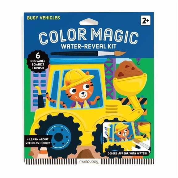 Busy Vehicles Color Magic Water-Reveal Kit, (Hardcover)