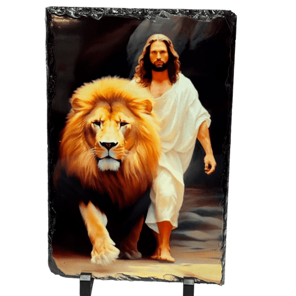 Busybee Candle The Lion of Judah Rock Slate Multicolor 1 Each