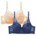 thumbnail image 1 of Busydd 2 Piece Bras for Women Comfort Breathable Lace Wireless Bras for Women High Support Push Up Bra No Underwire Full Coverage Everyday Bra Plus Size Bra for Large Bust, 1 of 2