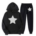 thumbnail image 1 of Busydd 2 Piece Sets for Women Fall Fashion Loose Star Print Sweatsuits Casual Hoodies and Elastic Waist Sweatpants with Pockets Vacation Outfits for Women, 1 of 4