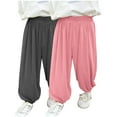 thumbnail image 1 of Busydd 2PC Baby Girl Clothes 2-12 Years Casual Solid Color Elastic Waist Wide Leg Pants Unisex Toddler Boys Pants Comfort Baggy Kids Clothes, 1 of 3