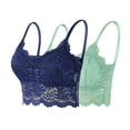 thumbnail image 1 of Busydd 2PC Lace Bralettes for Women Solid Color Fashion Back Bra Comfortable Women's Underwear and Bras Breathable Underwear Women Pack L, 1 of 6