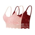 thumbnail image 1 of Busydd 2PC Lace Bralettes for Women Solid Color Fashion Back Bra Comfortable Women's Underwear and Bras Breathable Underwear Women Pack M, 1 of 8
