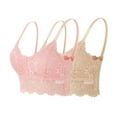 thumbnail image 1 of Busydd 2PC Lace Bralettes for Women Solid Color Fashion Back Bra Comfortable Women's Underwear and Bras Breathable Underwear Women Pack XL, 1 of 2