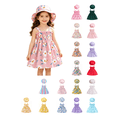 thumbnail image 1 of Busydd 3 Months-3 Years Baby Girl Dress with Hat Fashion Floral Print Sleeveless Sundress Casual Summer Cute Girls Dresses 3-6 Months, 1 of 10