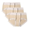thumbnail image 1 of Busydd 3 Pack Womens Underwear Stretch Soft Panties for Women No Show Mid Rise Underwear for Women Seamless Cotton Briefs, 1 of 2
