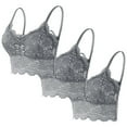 thumbnail image 1 of Busydd 3PC Lace Bralettes for Women Solid Color Fashion Back Bra Comfortable Women's Underwear and Bras Breathable Women Bras Pack L, 1 of 2