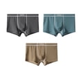 thumbnail image 1 of Busydd 3PC Mens Underwear Boxer Briefs Soft Comfortable Mens Underwear Ribbed Breathable Mid-Rise Mens Boxer Briefs Underwear Pack 3XL, 1 of 2