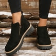 thumbnail image 1 of Busydd Ankle Boots for Women Trendy Solid Color Booties for Women Comfortable Thick Heel Womens Booties Casual Double Zipper Women Shoes 9, 1 of 9