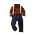 thumbnail image 1 of Busydd Baby Boy Clothes 0-13 Years 2 Piece Boys Fall Outfits Fashion Print Long Sleeve Shirts and Jumpsuits Casual Comfy Cotton Teen Toddler Boy Clothes 2 Years, 1 of 3
