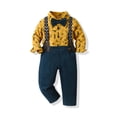 thumbnail image 1 of Busydd Baby Boy Clothes 0-13 Years 2 Piece Boys Fall Outfits Fashion Print Long Sleeve Shirts and Jumpsuits Casual Comfy Cotton Teen Toddler Boy Clothes 2 Years, 1 of 3