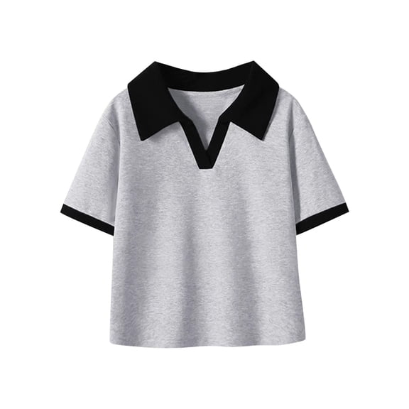 Busydd Baby Girl Clothes 2-11 Years Trendy Colorblock Unisex Toddler Boys' Girls' T Shirts Summer Casual Short Sleeve Teen Tees Loose Comfy V Neck Cotton Kids Tops
