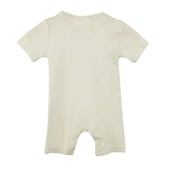Busydd Baby Girl Clothes Solid Color Round Neck Short Sleeve Baby Boy Romper Comfy Summer Cotton Unisex Toddler Infant Newborn Girl Clothes 18-24 Months