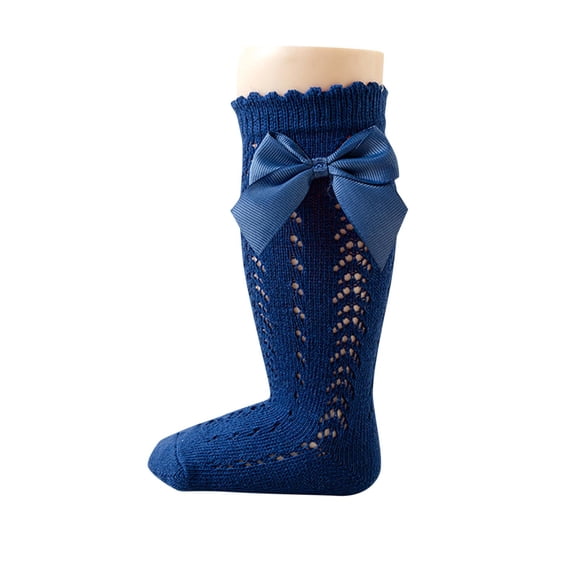 Busydd Baby Socks 0-4 Years Casual Comfy Cotton Socks for Girls Trendy Bow Knee High Baby Girl Gifts M