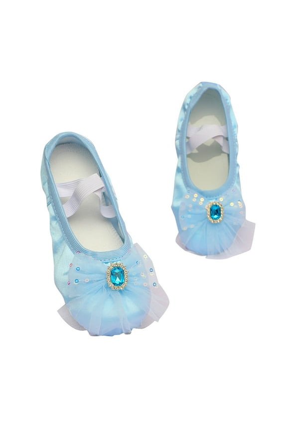 Ballet Shoes for Girls 2-15 Years Soft Sole Canvas Toddler Shoes Little Teen Girls' Dance Shoes Toddler Girl Boy Dance Slippers